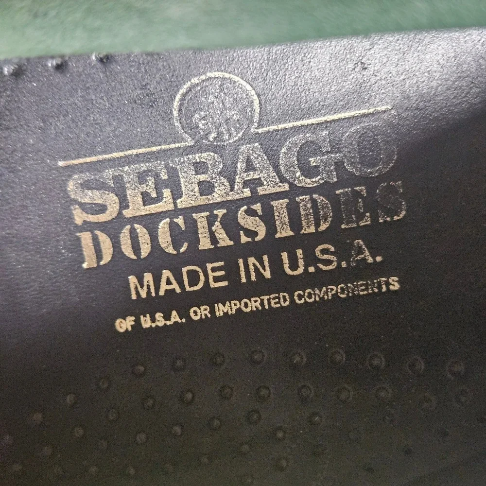 Sebago Docksides Boat Shoes Mens 7M Tri-Color Leather Made in USA Ivy League